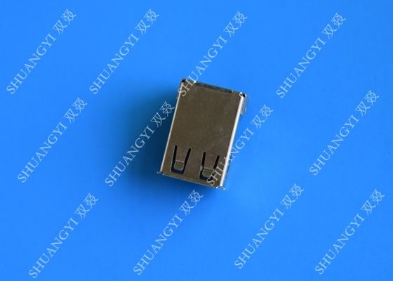 China 4 tipo conector de la carga por USB, conector femenino de ángulo recto del Pin AF de SMT USB 2,0 proveedor