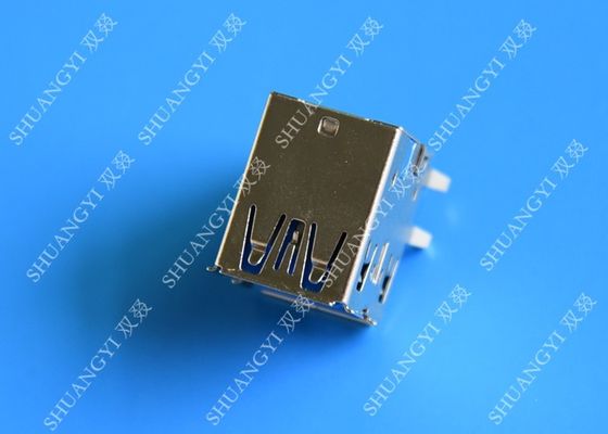 China Tipo micro femenino del conector de las capas dobles USB una INMERSIÓN de ángulo recto Jack de 8 Pin proveedor