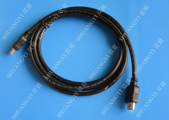 China Cable de alta velocidad plateado oro de HDMI, cable resistente negro de la ronda HDMI 1,4 proveedor