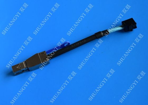 China Externo atado serial negro HD mini SAS SFF-8643 del cable de 0,3 M SCSI al cable SFF-8644 proveedor