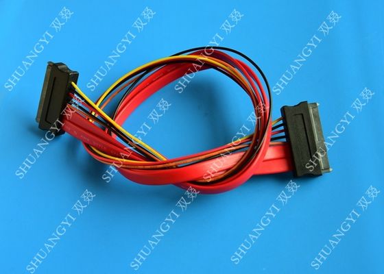 China Cable de datos rojo de SATA SATA que no engorda al adaptador femenino/masculino de SATA con poder proveedor