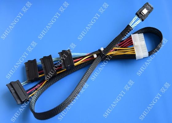China El serial ató la longitud los 65cm del Multi-puerto del cable 28AWG de SCSI SAS SFF 8087 A de SFF 8482 proveedor