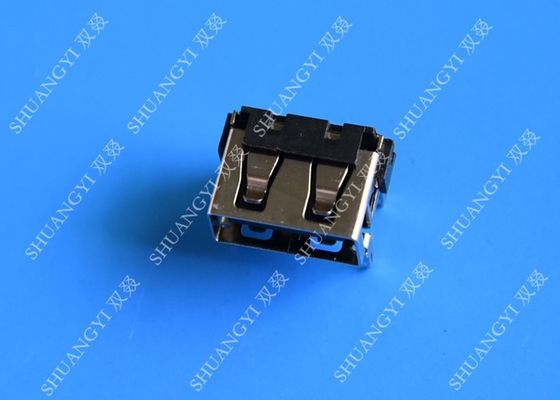 China USB 2,0 un tipo Pin micro femenino del grado 4 del cuerpo 90 del cortocircuito del conector USB proveedor