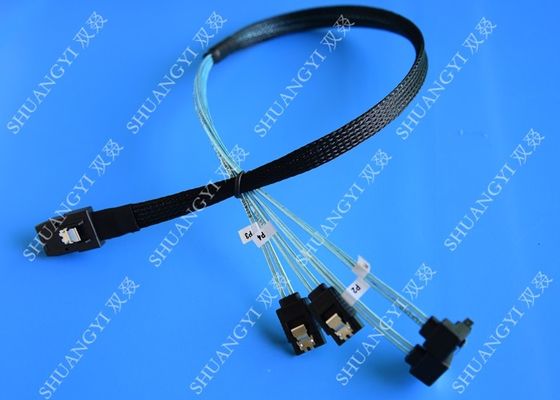 China SFF 8087 al cable atado serial 500m m de SATA SCSI 30 Pin del AWG 28 para el servidor proveedor