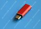 Tipo rojo varón del USB 3,1 de C a Pin micro USB micro del USB 5 delgado para el teléfono celular proveedor